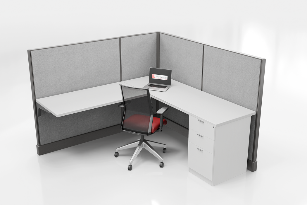 Modern Office Cubicle 6'x6' (53''H) Single