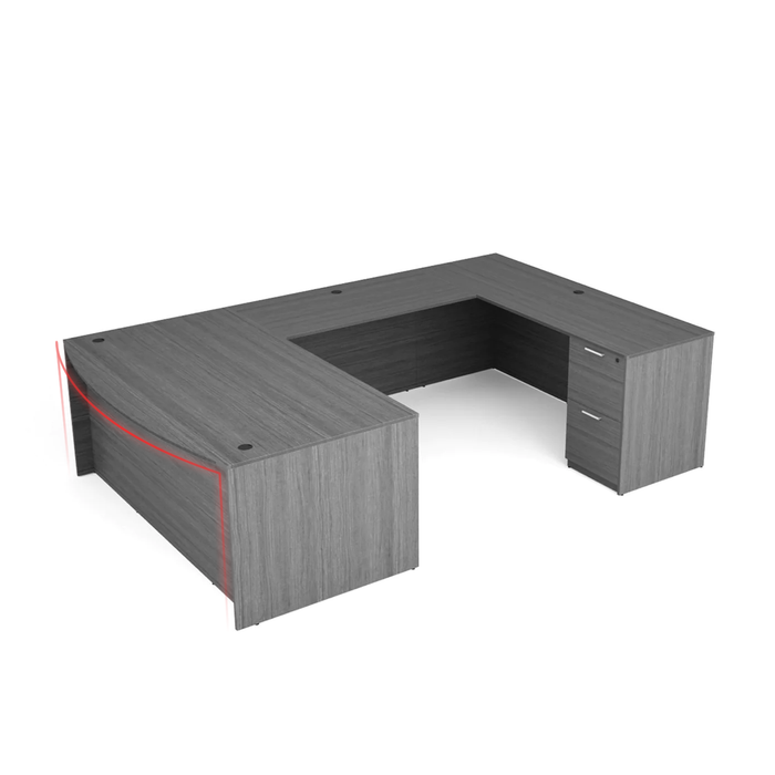 Bellagio U-Shaped Rectangular Desk