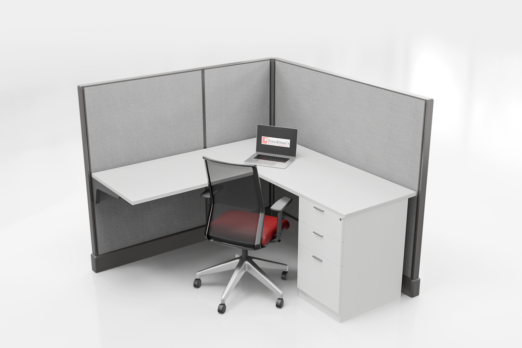 Modern Office Cubicle 5'x5' (53''H) Single