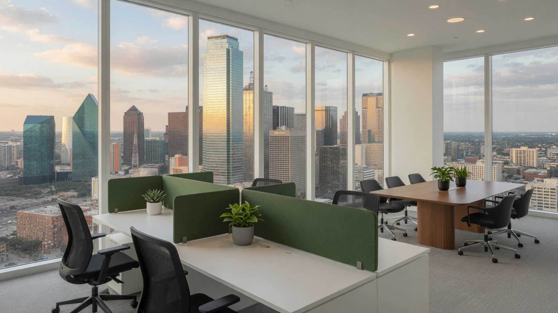 Dallas Cubicle Desk Office Layout Rendering