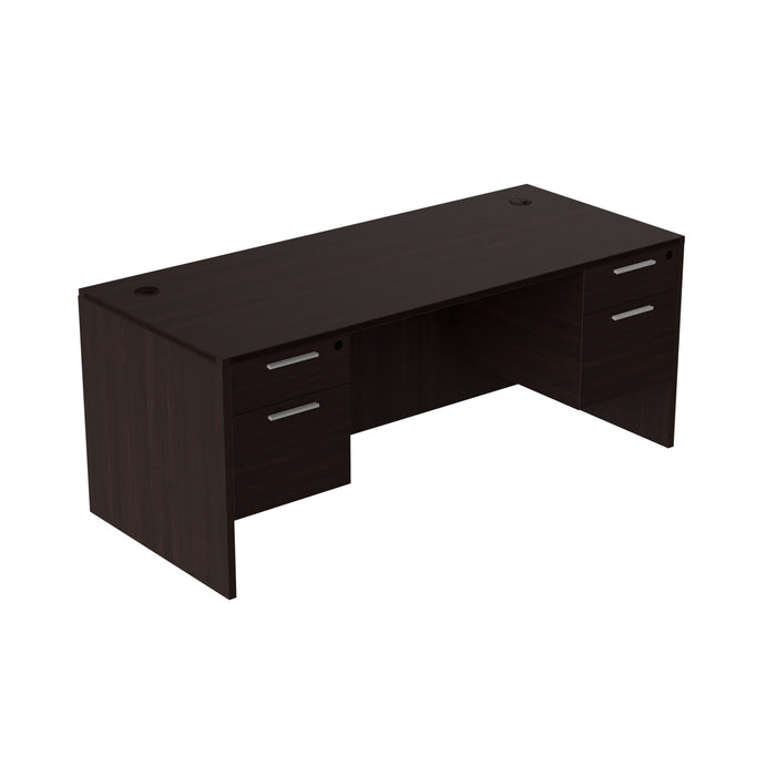 Carmel 71"W Storage Credenza with Suspended Double Pedestals