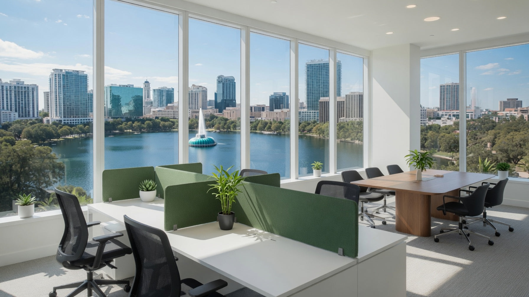 Orlando Cubicle Desk Office Layout Rendering