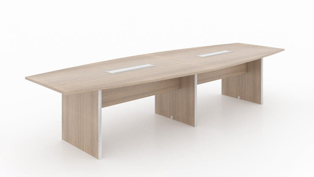 Santa Monica Boat Shaped Conference Table - Noce