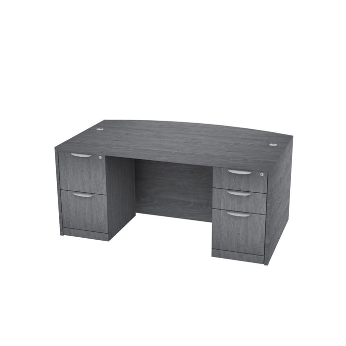 Bellagio 71"W Bow Front Double Pedestal Desk