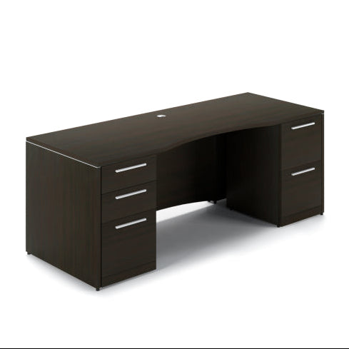 Santa Monica 72" W Double Pedestal Rectangular Desk