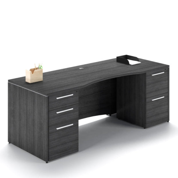 Santa Monica 72" W Double Pedestal Rectangular Desk