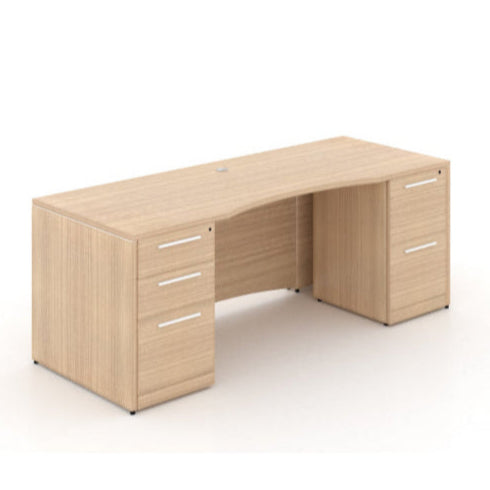 Santa Monica 72" W Double Pedestal Rectangular Desk