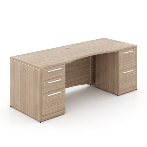Santa Monica 72" W Double Pedestal Rectangular Desk