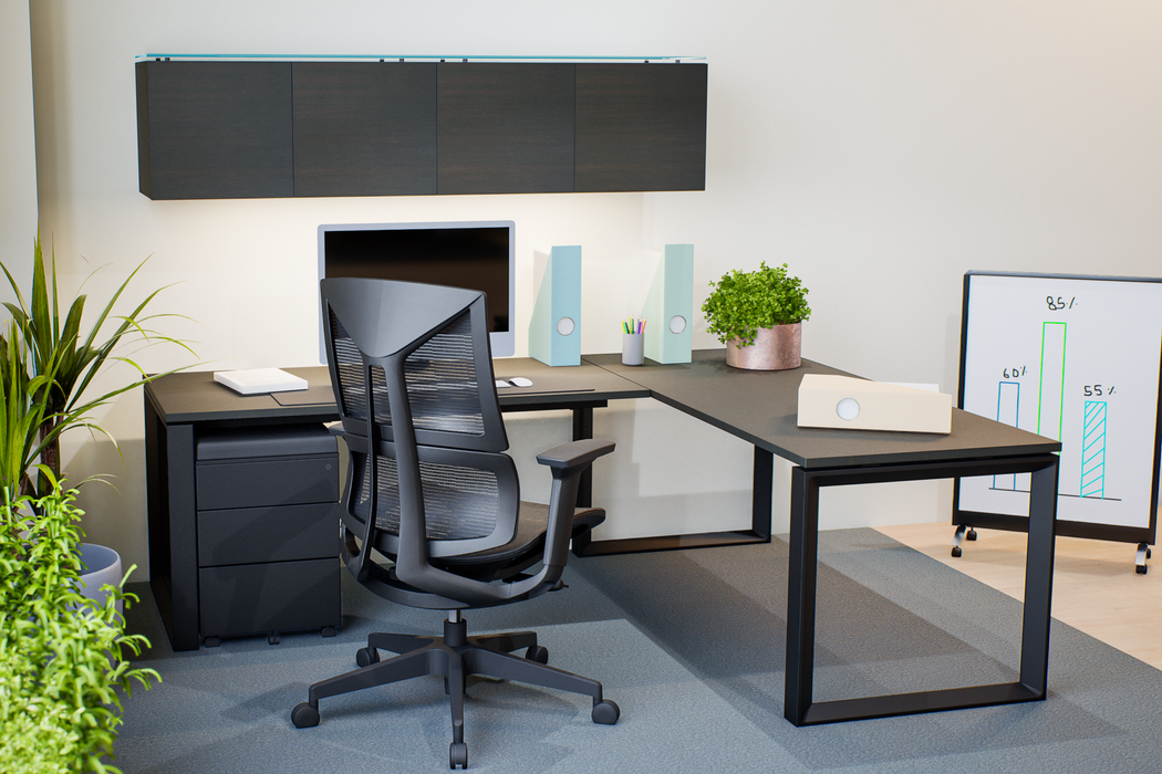 Santa Monica 72" Wall-Mounted Hutch with Laminate Doors