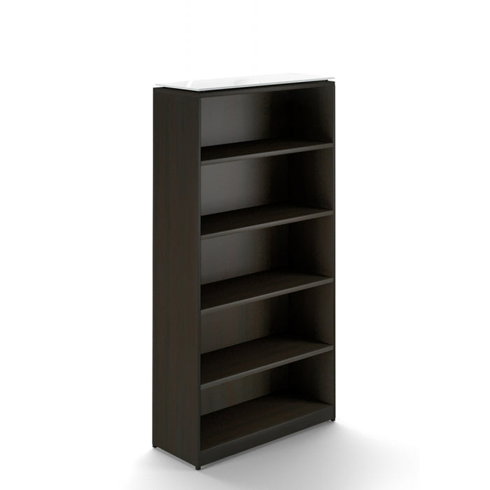 Santa Monica Full Height Office Bookcase | 71"H - Freedman's Office Furniture - Espresso