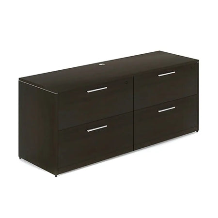Santa Monica Office Credenza With 4 Drawer Lateral File - Freedman's Office Furniture - Espresso