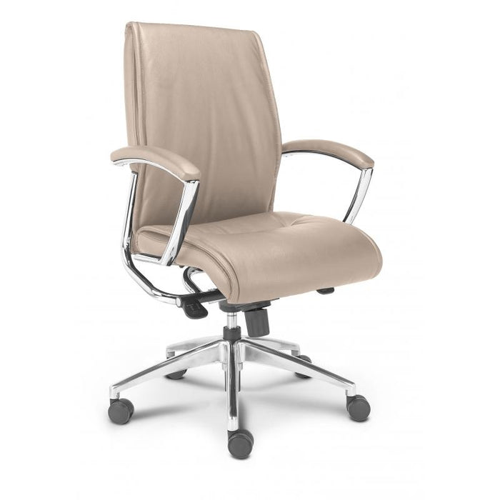 Altitude | Mid Back Executive Chair | Sand Leather Freedman's Office Furniture