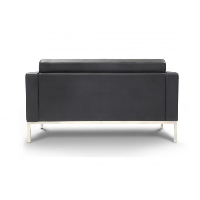 Pasadena Love Lounge Seat | Black Leather - Freedman's Office Furniture - Black Side