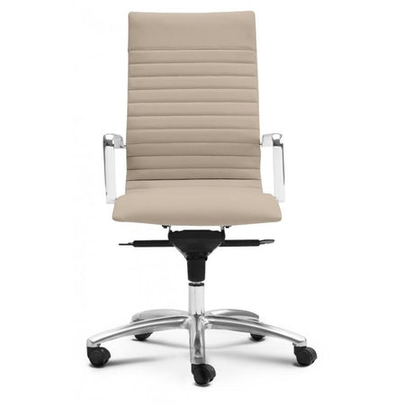 Zatto High Back Leather Executive Office Chair - Freedman's Office Furniture - Sand