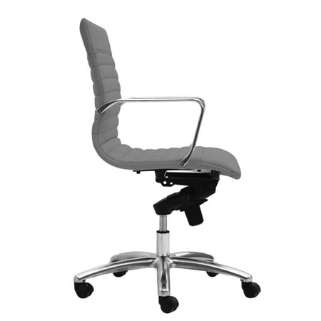 Zatto Mid Back Executive Office Chair | Grey Leather - Freedman's Office Furniture - Side