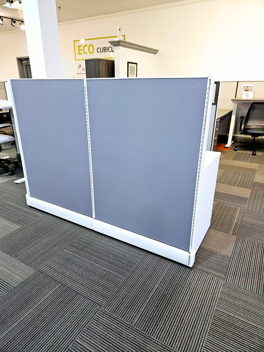 Modern Office Cubicle White Trim 6'x6' 6 Pack