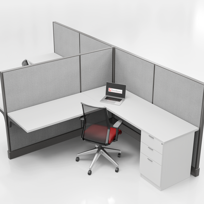 Modern Office Cubicle 6'x6' (53''H) 2 Pack