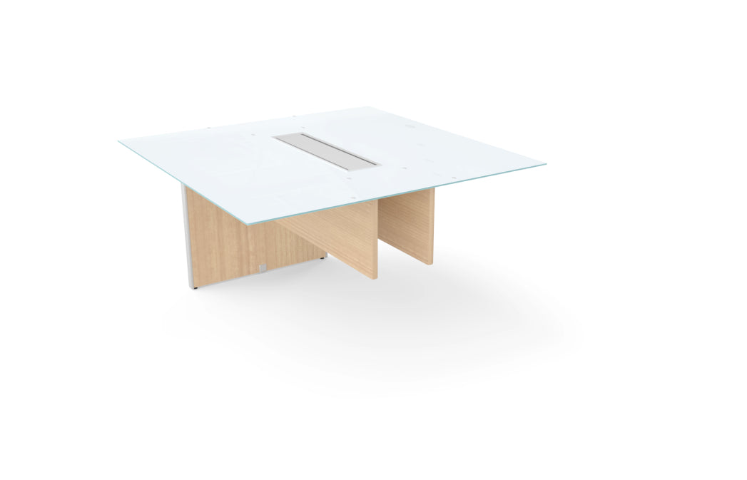 Santa Monica Glass Table Extension for Conference Table