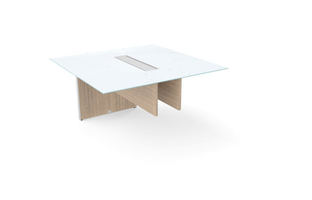 Santa Monica Glass Table Extension for Conference Table