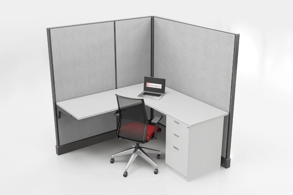 Modern Office Cubicle 5'x5' (67''H) Single