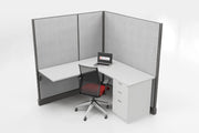 Modern Office Cubicle 5'x5' (67''H) Single