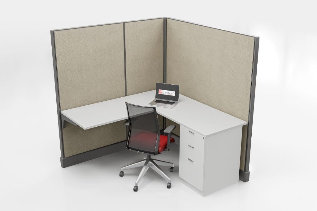 Modern Office Cubicle 5'x5' (67''H) Single
