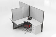 Modern Office Cubicle 5'x5' (67''H) 2 People