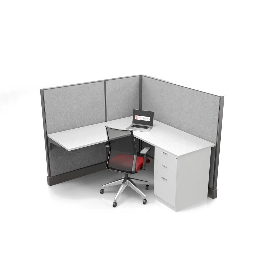 Modern Office Cubicle 5'x5' (53''H) Single