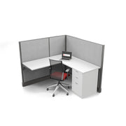 Modern Office Cubicle 5'x5' (53''H) Single