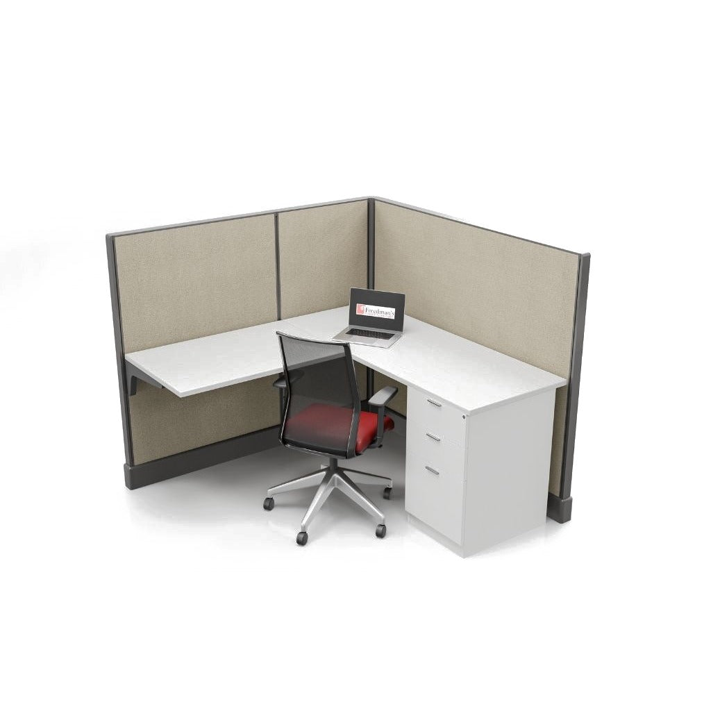 Modern Office Cubicle 5'x5' (53''H) Single