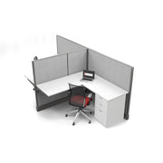 Modern Office Cubicle 5'x5' (53''H) 2 People