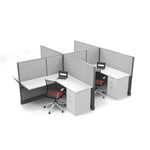 Modern Office Cubicle 5'x5' (53''H) 4 People