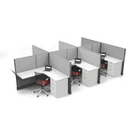 Modern Office Cubicle 5'x5' (53''H) 6 People