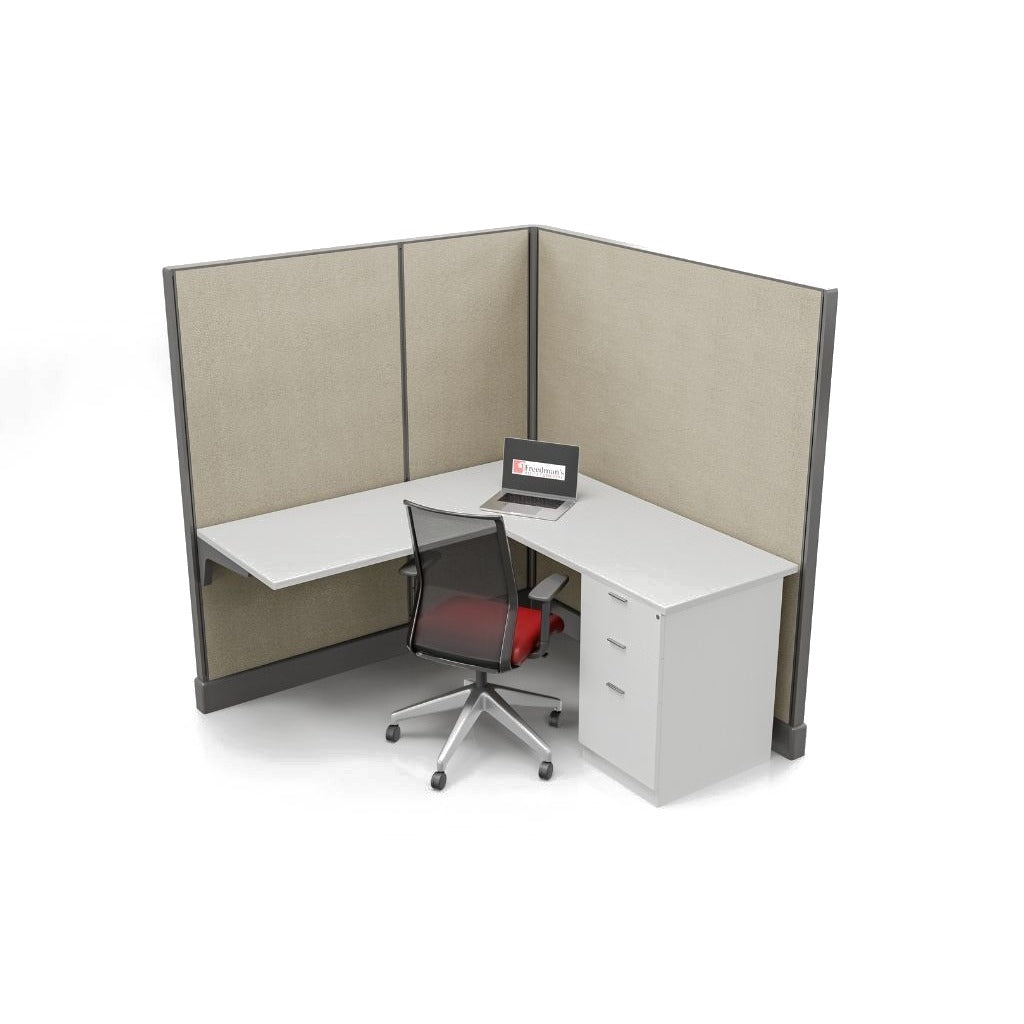 Modern Office Cubicle 5'x5' (67''H) Single
