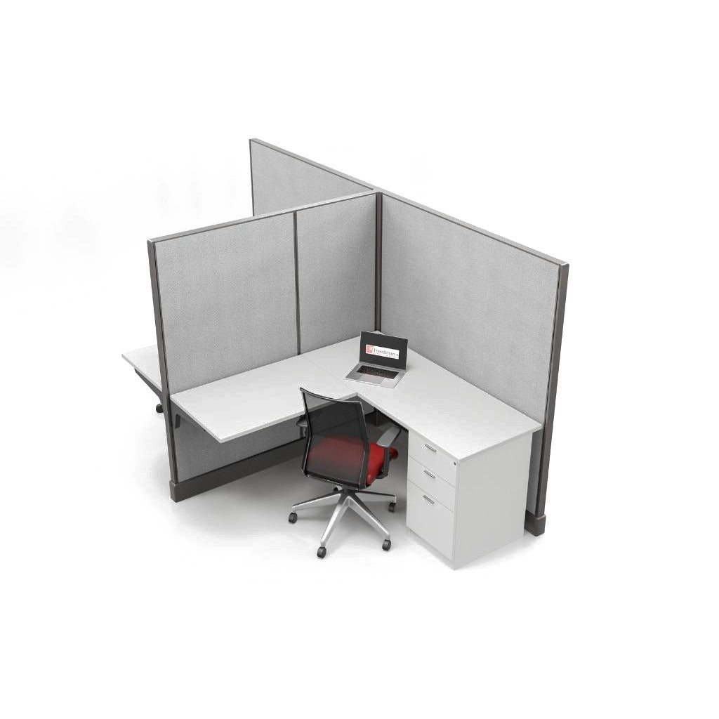 Modern Office Cubicle 5'x5' (67''H) 2 People