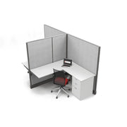 Modern Office Cubicle 5'x5' (67''H) 2 People