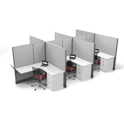 Modern Office Cubicle 5'x5' (67''H) 6 People