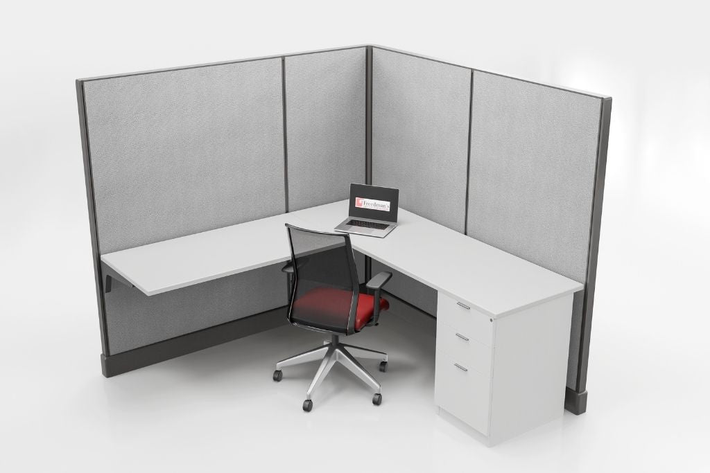 Modern Office Cubicle 6'x6' (67''H) Single