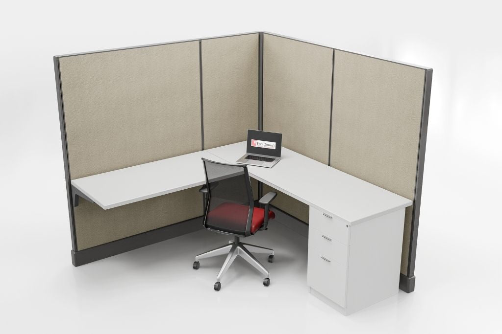 Modern Office Cubicle 6'x6' (67''H) Single