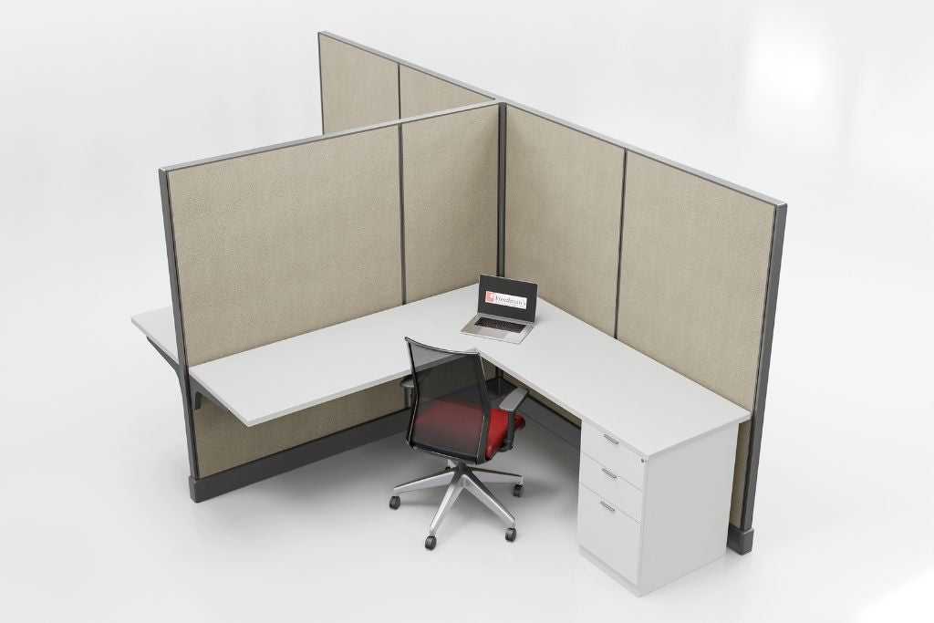 Modern Office Cubicle 6'x6' (67''H) 2 People