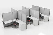 Modern Office Cubicle 6'x6' (67''H) 6 People
