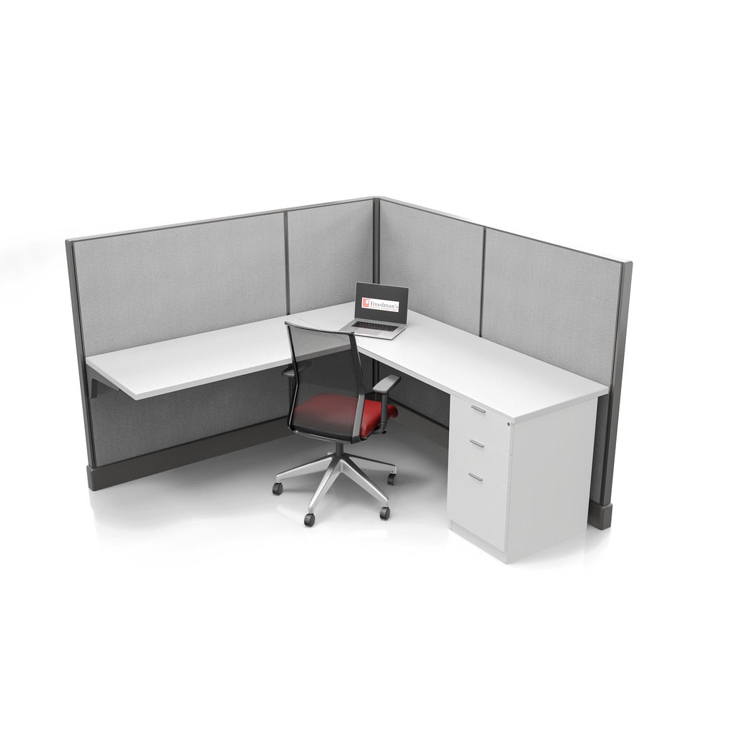Modern Office Cubicle 6'x6' (53''H) Single