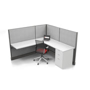 Modern Office Cubicle 6'x6' (53''H) Single