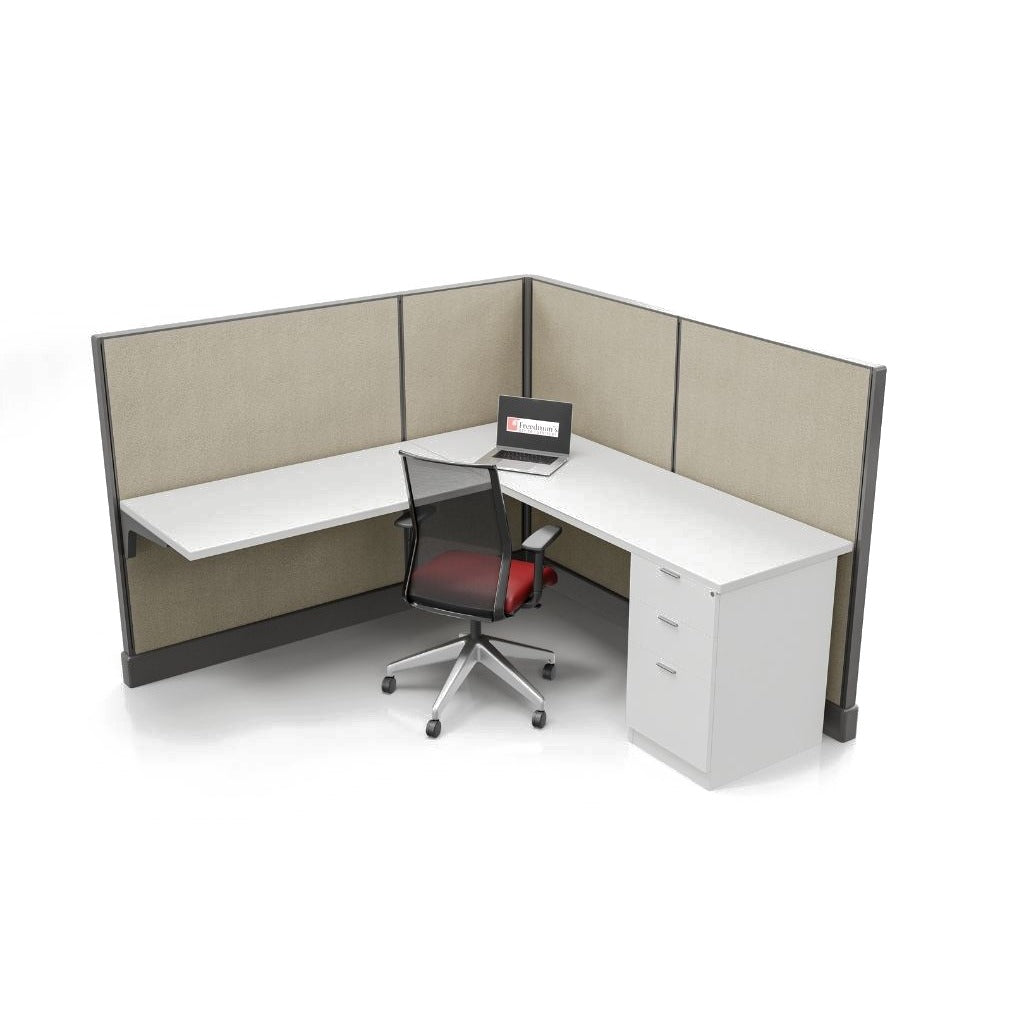Modern Office Cubicle 6'x6' (53''H) Single