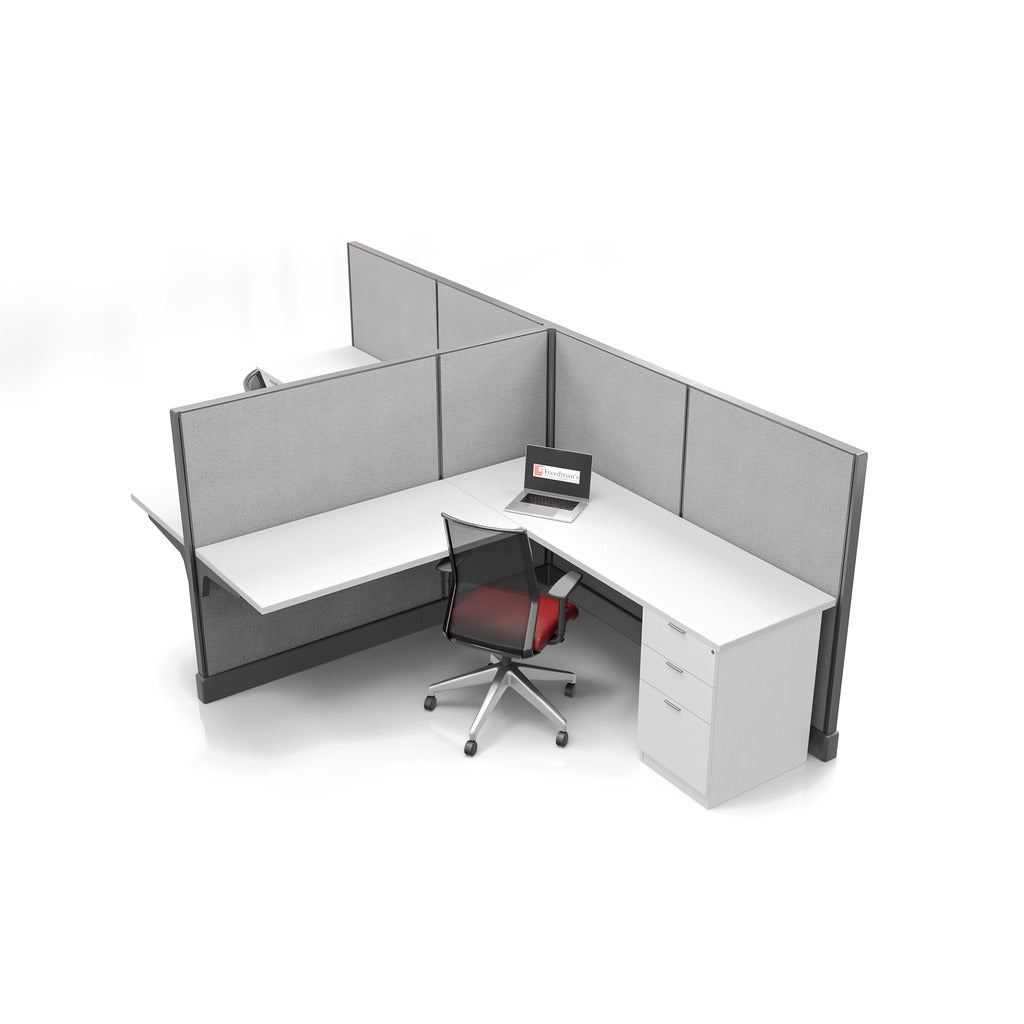 Modern Office Cubicle 6'x6' (53''H) 2 Pack