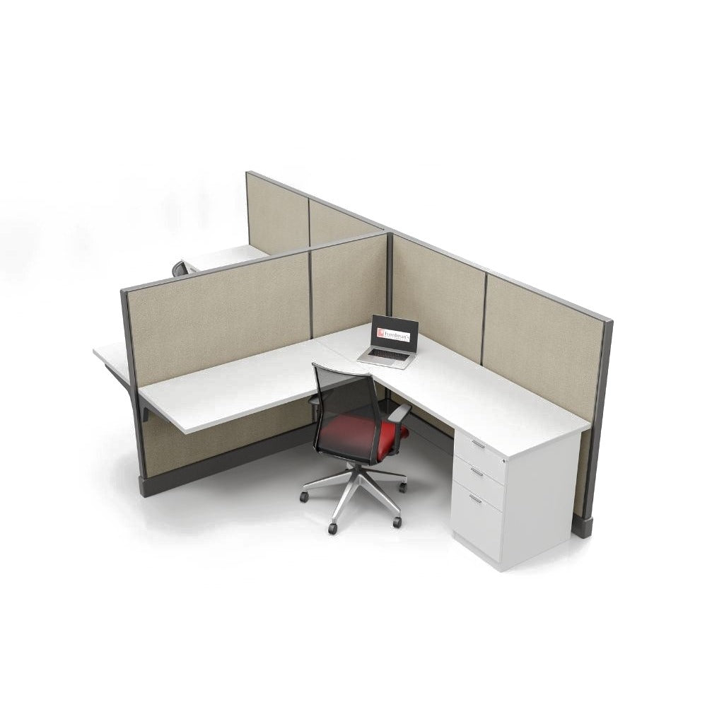 Modern Office Cubicle 6'x6' (53''H) 2 Pack