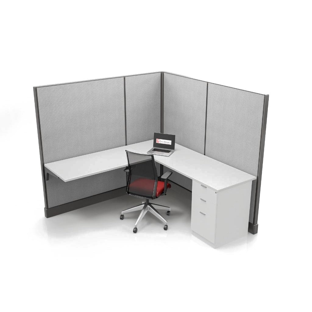 Modern Office Cubicle 6'x6' (67''H) Single