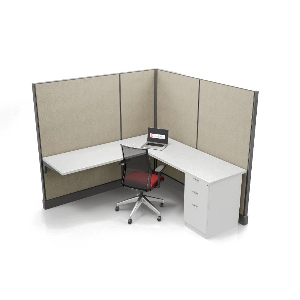Modern Office Cubicle 6'x6' (67''H) Single