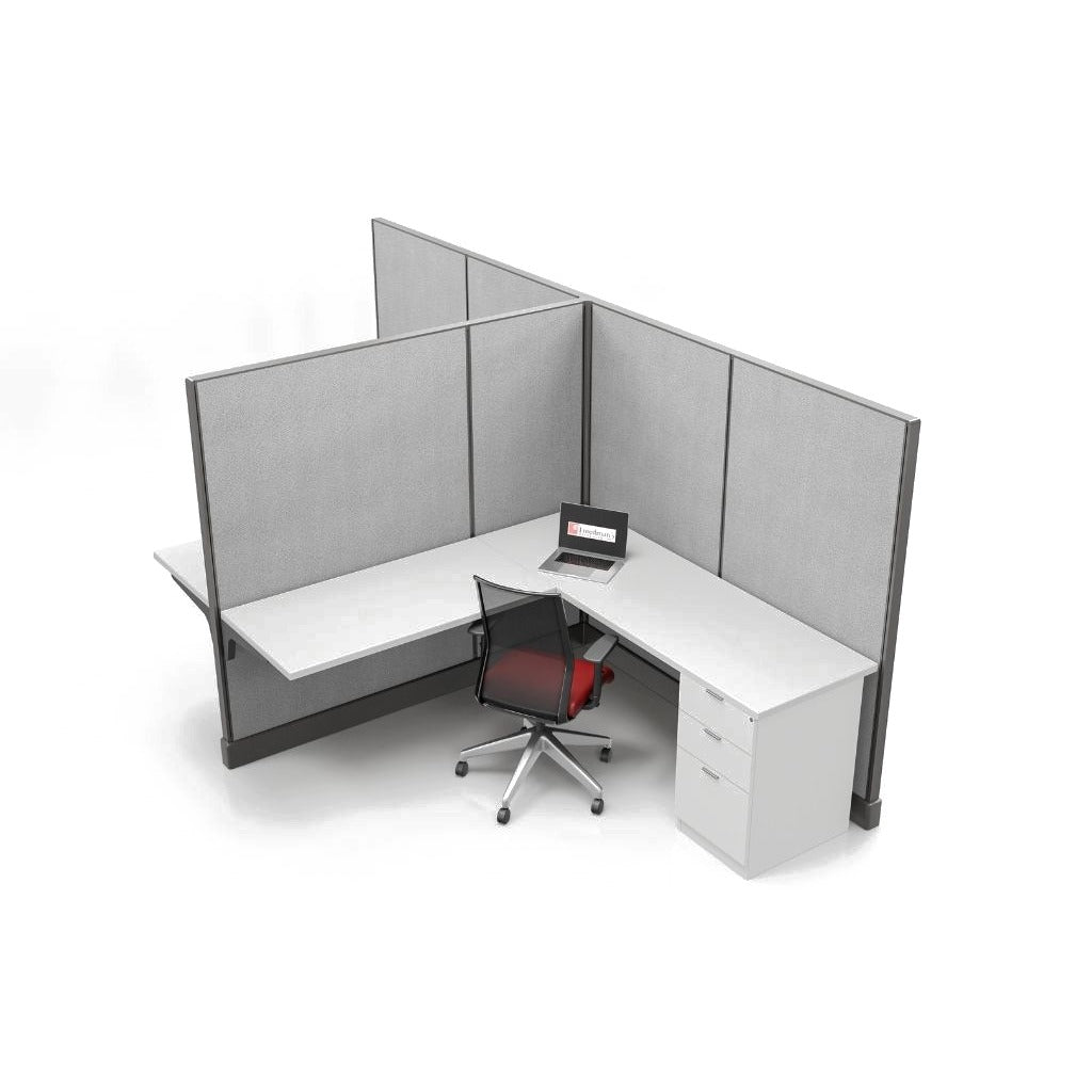 Modern Office Cubicle 6'x6' (67''H) 2 People