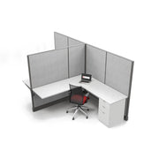 Modern Office Cubicle 6'x6' (67''H) 2 People